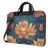 YYHWHJDE Magic Lotus Floral pattern Fashionable and ultra-thin shoulder laptop bag 13 inch Shockproof soft lining view 1