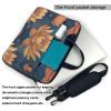 YYHWHJDE Magic Lotus Floral pattern Fashionable and ultra-thin shoulder laptop bag 13 inch Shockproof soft lining view 3