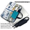 YYHWHJDE Hand painted blue dragonfly pattern Fashionable and ultra-thin shoulder laptop bag 13 inch Shockproof soft lining view 3