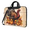 YYHWHJDE Harvest Turkey pattern Fashionable and ultra-thin shoulder laptop bag 13 inch Shockproof soft lining view 1