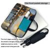 YYHWHJDE Oil Painting Paris Eiffel Tower pattern Fashionable and ultra-thin shoulder laptop bag 13 inch Shockproof soft lining view 3