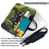 YYHWHJDE Flowering Butterfly pattern Fashionable and ultra-thin shoulder laptop bag 13 inch Shockproof soft lining view 3