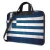 YYHWHJDE greek flag pattern Fashionable and ultra-thin shoulder laptop bag 13 inch Shockproof soft lining view 1