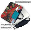 YYHWHJDE Red Geranium Potted Plant pattern Fashionable and ultra-thin shoulder laptop bag 13 inch Shockproof soft lining view 3