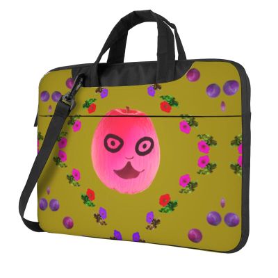 YYHWHJDE Funny Face Apple pattern Fashionable and ultra-thin shoulder laptop bag 13 inch Shockproof soft lining