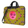 YYHWHJDE Funny Face Apple pattern Fashionable and ultra-thin shoulder laptop bag 13 inch Shockproof soft lining view 1