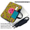 YYHWHJDE Funny Face Apple pattern Fashionable and ultra-thin shoulder laptop bag 13 inch Shockproof soft lining view 3