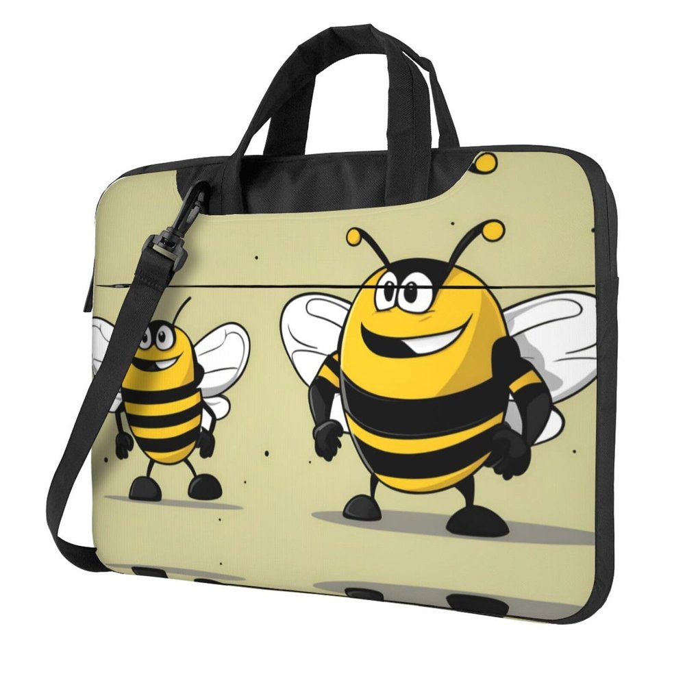 YYHWHJDE Cartoon bumblebee picture Fashionable and ultra-thin shoulder laptop bag 15.6 inch Shockproof soft lining
