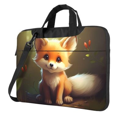 YYHWHJDE Cute Baby Fox picture Fashionable and ultra-thin shoulder laptop bag 15.6 inch Shockproof soft lining