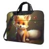 YYHWHJDE Cute Baby Fox picture Fashionable and ultra-thin shoulder laptop bag 15.6 inch Shockproof soft lining view 1