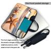 YYHWHJDE Beach Seashell Starfish pattern Fashionable and ultra-thin shoulder laptop bag 13 inch Shockproof soft lining view 3