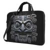 YYHWHJDE Grey Tribal picture Fashionable and ultra-thin shoulder laptop bag 15.6 inch Shockproof soft lining view 1