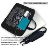 YYHWHJDE Grey Tribal picture Fashionable and ultra-thin shoulder laptop bag 15.6 inch Shockproof soft lining view 3
