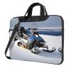 YYHWHJDE Snowmobile pattern Fashionable and ultra-thin shoulder laptop bag 13 inch Shockproof soft lining view 1