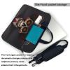 YYHWHJDE Mexican Halloween Skull picture Fashionable and ultra-thin shoulder laptop bag 13 inch Shockproof soft lining view 3