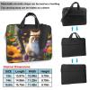 YYHWHJDE Funny Cats Birds and Flowers (1) pattern Fashionable and ultra-thin shoulder laptop bag 13 inch Shockproof soft lining view 2