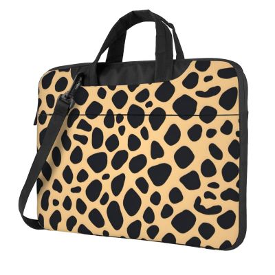 YYHWHJDE Leopard Print pattern Fashionable and ultra-thin shoulder laptop bag 15.6 inch Shockproof soft lining