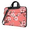 YYHWHJDE Light Coral Cherry Blossom pattern Fashionable and ultra-thin shoulder laptop bag 13 inch Shockproof soft lining view 1