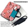 YYHWHJDE Light Coral Cherry Blossom pattern Fashionable and ultra-thin shoulder laptop bag 13 inch Shockproof soft lining view 3