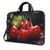 YYHWHJDE lovely sweet red cherry picture Fashionable and ultra-thin shoulder laptop bag 14 inch Shockproof soft lining view 1
