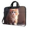 YYHWHJDE Cute kitten picture Fashionable and ultra-thin shoulder laptop bag 15.6 inch Shockproof soft lining view 1