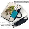 YYHWHJDE Cute Frogs pattern Fashionable and ultra-thin shoulder laptop bag 13 inch Shockproof soft lining view 3