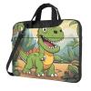 YYHWHJDE Cartoon dinosaur pattern Fashionable and ultra-thin shoulder laptop bag 15.6 inch Shockproof soft lining view 1
