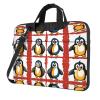 YYHWHJDE Cartoon penguin pattern Fashionable and ultra-thin shoulder laptop bag 15.6 inch Shockproof soft lining view 1