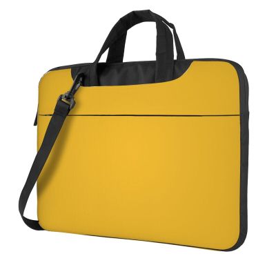 YYHWHJDE Solid color gold pattern Fashionable and ultra-thin shoulder laptop bag 13 inch Shockproof soft lining
