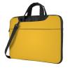 YYHWHJDE Solid color gold pattern Fashionable and ultra-thin shoulder laptop bag 13 inch Shockproof soft lining view 1