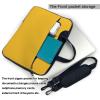 YYHWHJDE Solid color gold pattern Fashionable and ultra-thin shoulder laptop bag 13 inch Shockproof soft lining view 3