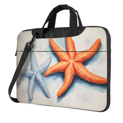 YYHWHJDE Beautiful starfish pattern Fashionable and ultra-thin shoulder laptop bag 13 inch Shockproof soft lining