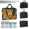 YYHWHJDE Many Golden Flowers pattern Fashionable and ultra-thin shoulder laptop bag 13 inch Shockproof soft lining view 2