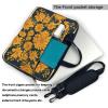 YYHWHJDE Many Golden Flowers pattern Fashionable and ultra-thin shoulder laptop bag 13 inch Shockproof soft lining view 3