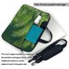 YYHWHJDE Palm Tree Green Leaves pattern Fashionable and ultra-thin shoulder laptop bag 13 inch Shockproof soft lining view 3