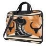YYHWHJDE Denim black hat boots picture Fashionable and ultra-thin shoulder laptop bag 13 inch Shockproof soft lining view 1