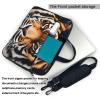 YYHWHJDE Tiger Face pattern Fashionable and ultra-thin shoulder laptop bag 13 inch Shockproof soft lining view 3
