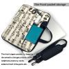 YYHWHJDE Vintage Music Note Art pattern Fashionable and ultra-thin shoulder laptop bag 15.6 inch Shockproof soft lining view 3