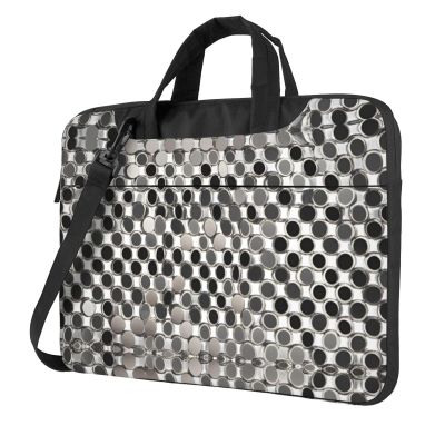 YYHWHJDE Silver round pattern Fashionable and ultra-thin shoulder laptop bag 13 inch Shockproof soft lining