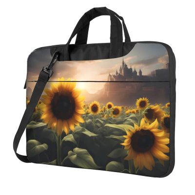 YYHWHJDE Beautiful sunflower pattern Fashionable and ultra-thin shoulder laptop bag 13 inch Shockproof soft lining
