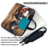 YYHWHJDE Colorful big cock pattern Fashionable and ultra-thin shoulder laptop bag 13 inch Shockproof soft lining view 3