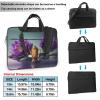 YYHWHJDE purple and teal flowers pattern Fashionable and ultra-thin shoulder laptop bag 13 inch Shockproof soft lining view 2