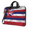 YYHWHJDE Flag of Hawaii American pattern Fashionable and ultra-thin shoulder laptop bag 15.6 inch Shockproof soft lining view 1