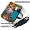 YYHWHJDE Funny Cats Birds and Flowers (1) pattern Fashionable and ultra-thin shoulder laptop bag 15.6 inch Shockproof soft lining view 3