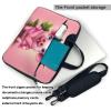 YYHWHJDE Lovely Pink Pig pattern Fashionable and ultra-thin shoulder laptop bag 13 inch Shockproof soft lining view 3