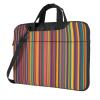 YYHWHJDE Rainbow Color stripe pattern Fashionable and ultra-thin shoulder laptop bag 13 inch Shockproof soft lining view 1