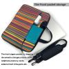 YYHWHJDE Rainbow Color stripe pattern Fashionable and ultra-thin shoulder laptop bag 13 inch Shockproof soft lining view 3