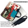YYHWHJDE Red geraniums pattern Fashionable and ultra-thin shoulder laptop bag 14 inch Shockproof soft lining view 3