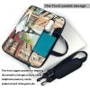YYHWHJDE Romantic Paris Eiffel Tower Bycicle pattern Fashionable and ultra-thin shoulder laptop bag 15.6 inch Shockproof soft lining view 3