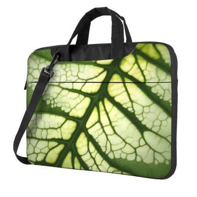 YYHWHJDE Tree Leaf Texture Vein pattern Fashionable and ultra-thin shoulder laptop bag 15.6 inch Shockproof soft lining